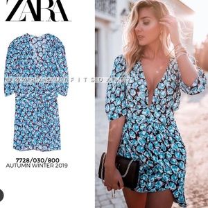 Floral belted mini dress